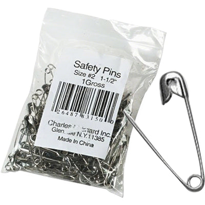 Charles Leonard Safety Pins, Silver, 1 Pack, LEO83150
