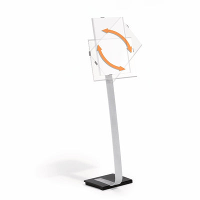 Durable Office Info Sign Floor Stand, Black, DBL481523