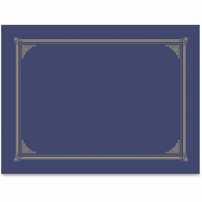 Geographics A4, Letter Recycled Certificate Holder, Metallic, Blue, 8" Width x 10" Length, 6 / Pack, GEO47401