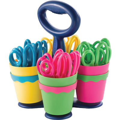 Acme United Westcott Teachers Scissors Caddy with 24 pieces of 14606 Blunt, Assorted, /BX 4BX/CT — view 1