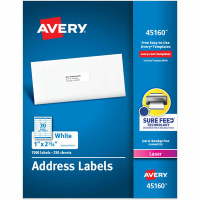 Avery Address Labels - Sure Feed Technology, Matte, 250 / Box — view 1
