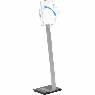 Durable Office Info Sign Duo Floor Sign Stand, Aluminum, DBL481423
