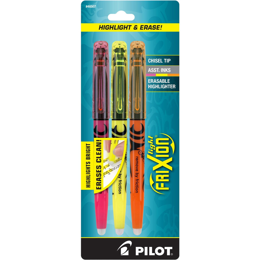 FriXion Highlighters, FriXion Ball Clicker, Assorted, Thermosensitive Ink, 3 / Set, PIL46507