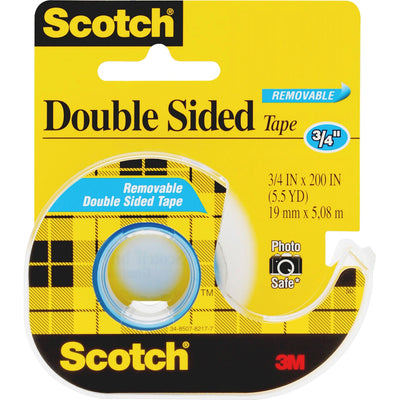 3M Scotch Double-Sided Photo-Safe Tape, Clear, 1 Roll, MMM238
