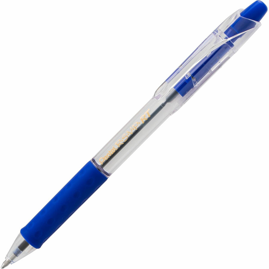 Pentel Recycled Retractable R.S.V.P. Pens, R.S.V.P. RT, Blue, Visible Ink Supply, 1 Dozen, PENBK93C