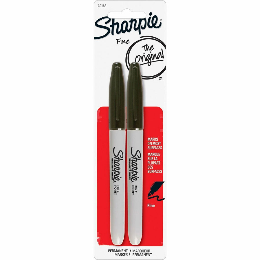 Sharpie Fine Point Marker, Black, Quick-drying Ink, 2 / Pack, SAN30162PP