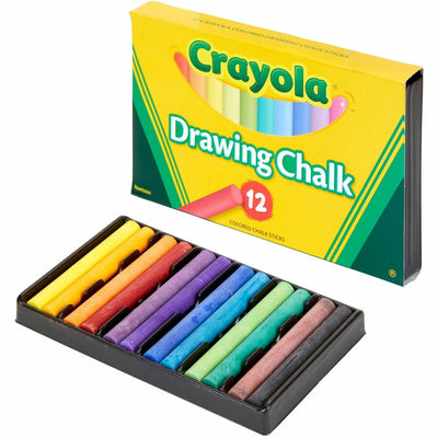 Crayola Colored Drawing Chalk Sticks, Assorted, 12 / Box, CYO510403