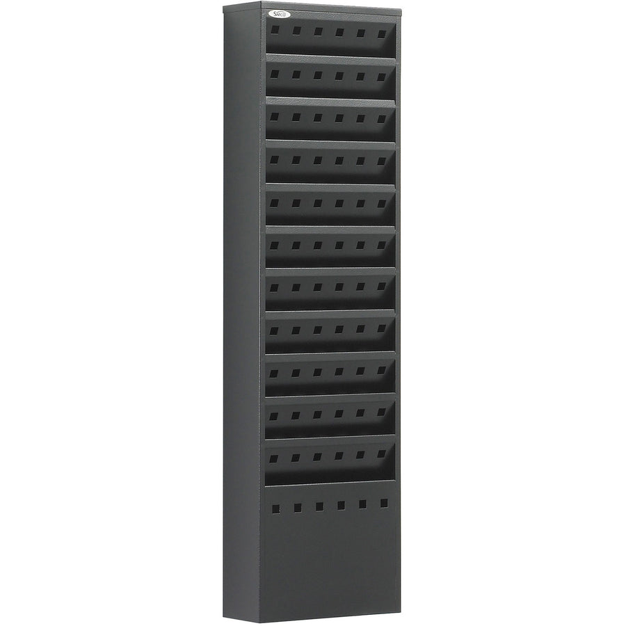 Safco 11-Pocket Steel Magazine Racks, 10" x 36.25", Black, Scratch Resistant, SAF4321BL