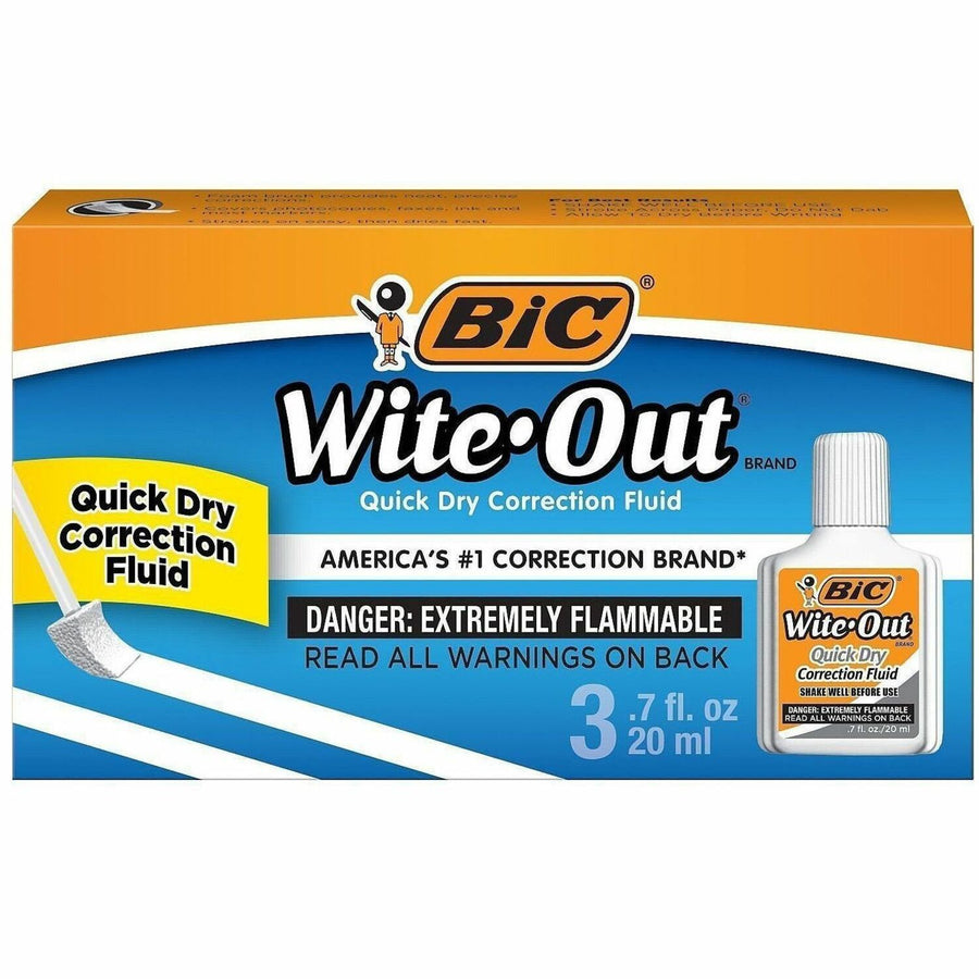 BIC Wite-Out Quick Dry Correction Fluid, 3 / Pack — view 1