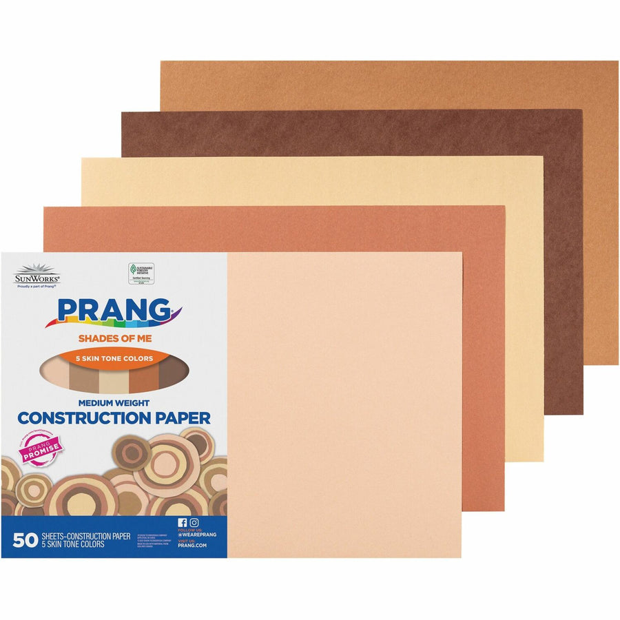 Prang Multicultural Construction Paper, Assorted, 1 / Pack, PAC9512