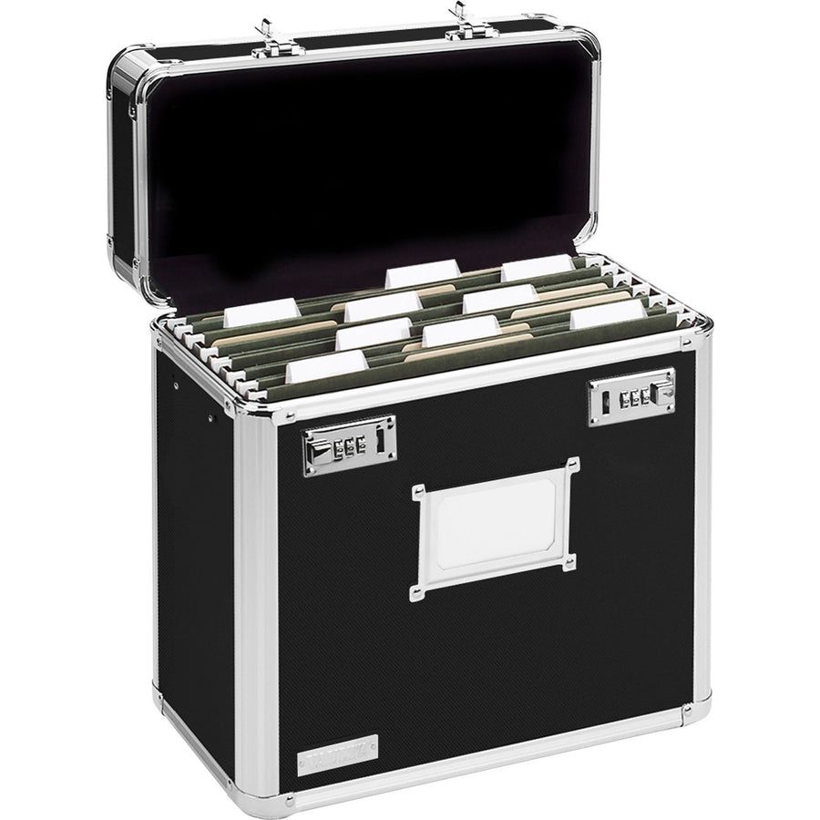 Vaultz Locking Legal File Tote, 14" x 12.3", Black, IDEVZ01187