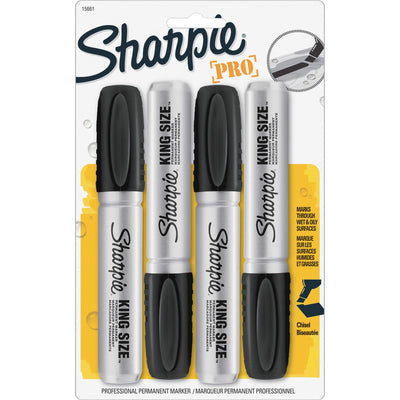 Newell Sharpie King-Size Permanent Markers, 4 / Pack, SAN15661PP