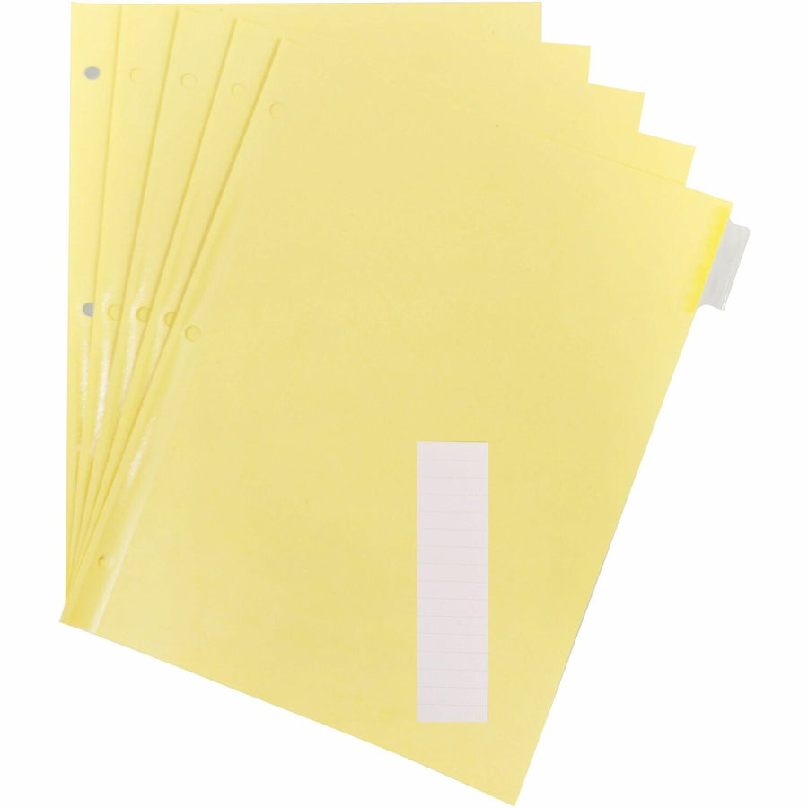 Business Source Buff Stock Ring Binder Indexes, Clear, 1 Set — view 1