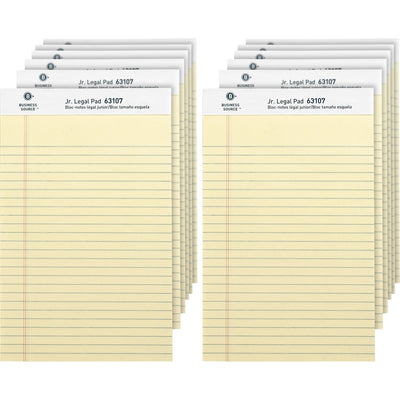 Business Source Writing Pads, 8" x 5", 1 Dozen, BSN63107