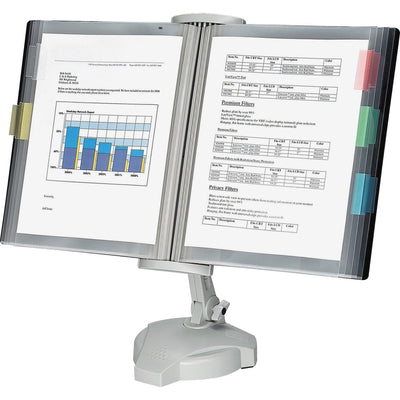Fellowes Desktop Reference Rack, Platinum, FEL22300