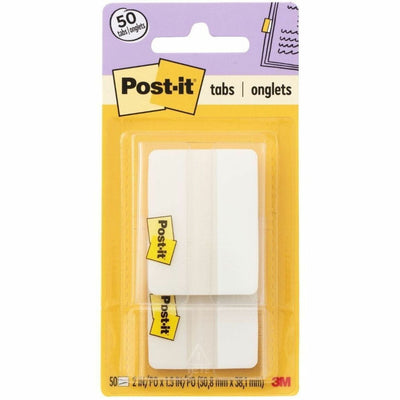 3M Post-it Durable Tabs, White, 1 Pack, MMM686F50WH