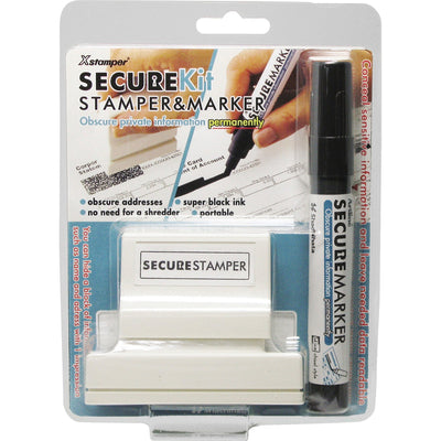 Shachihata Xstamper Secure Privacy Stamp Kit, 1 Pack, XST35303