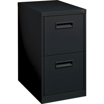 Lorell 19" File/File Mobile File Cabinet with Recessed Pull, Black, LLR67741