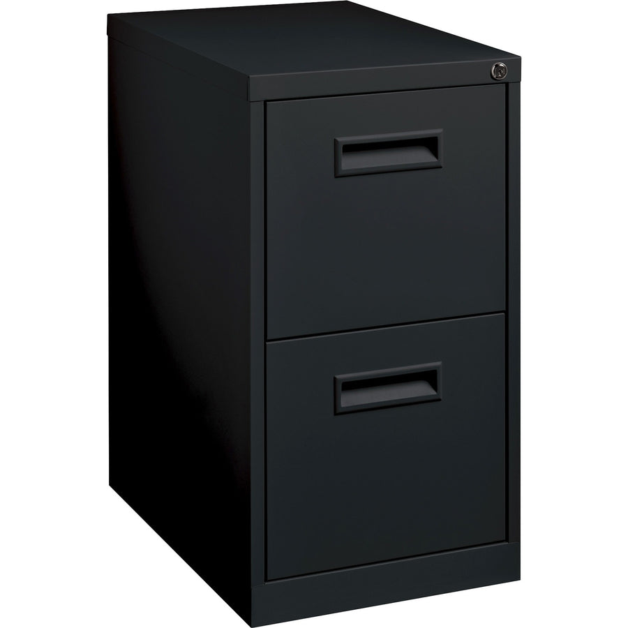 Lorell 19" File/File Mobile File Cabinet with Recessed Pull, 15" x 28", Black, Steel, LLR67741