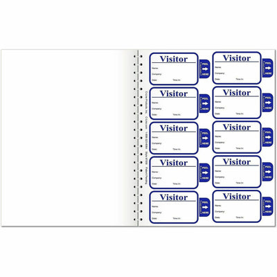 C-Line Time's Up! Visitor Badges Registry Log Book, White, 1 Box, CLI97009