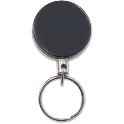Advantus Heavy-Duty Steel Chain Retracting ID Reel, Black, 6 / Pack — view 1