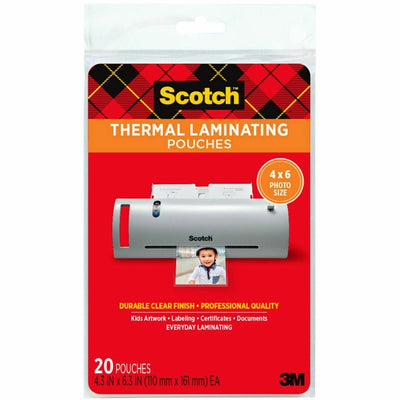 3M Scotch Thermal Laminating Pouches, Clear, 1 Pack, MMMTP590020