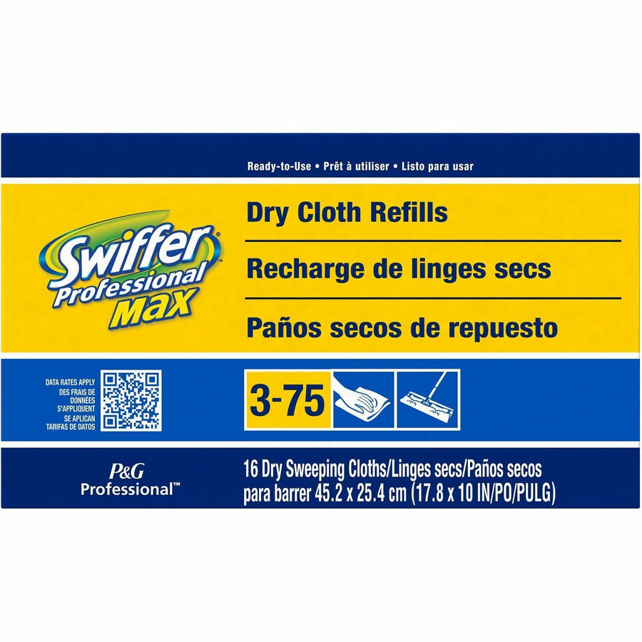 Swiffer Max Dry Cloth Refills, White, Disposable, 16 / Box, PGC37109