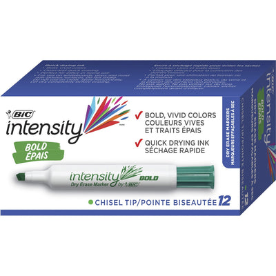 BIC Intensity Low Odor Dry Erase Markers, 1 Dozen, BICGDEM11GN