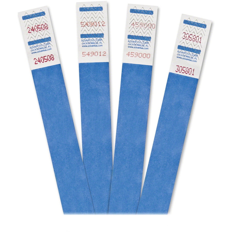 Advantus Tyvek Wristbands, Blue, 500 / Pack — view 1