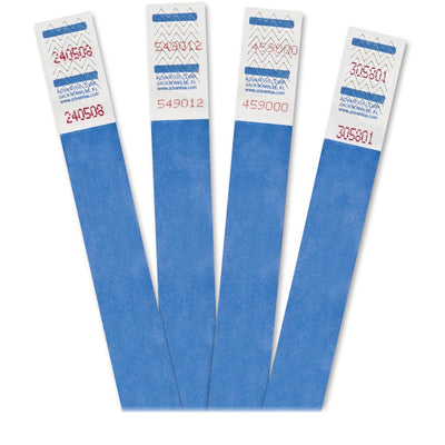 Advantus Tyvek Wristbands, Blue, 500 / Pack, AVT75513