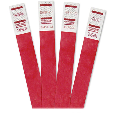 Advantus Tyvek Wristbands, Red, 500 / Pack — view 1