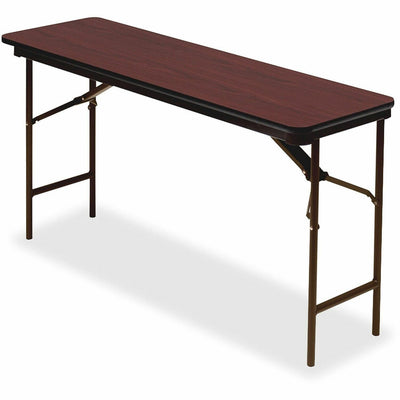 Iceberg Premium Wood Laminate Folding Table, Brown, /CT — view 1