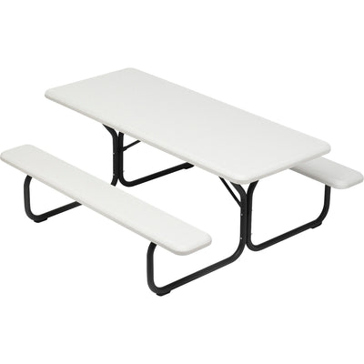 Iceberg IndestrucTable TOO 1200 Series 65923 Commercial Grade Picnic Table, Platinum, ICE65923