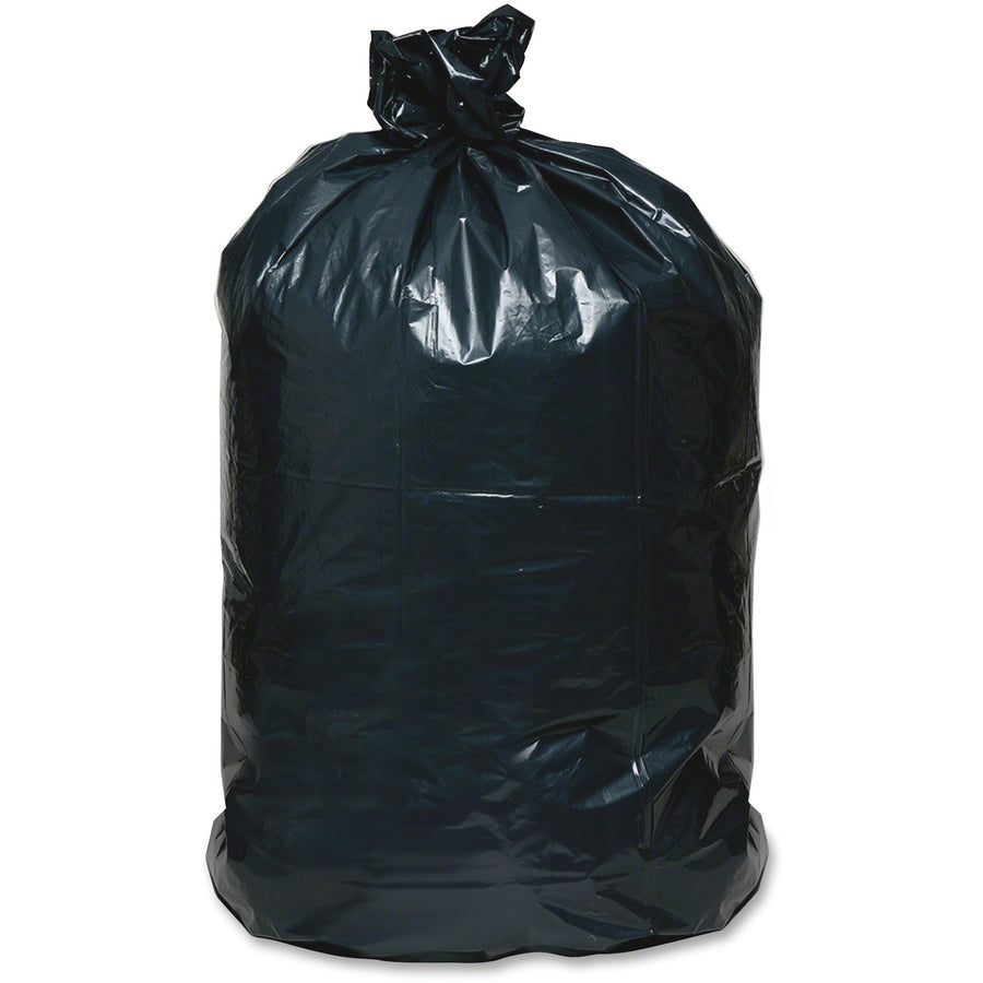 Berry Reclaim Heavy-Duty Recycled Can Liners, Extra Large, Black, Plastic, 56 gal, Coreless Roll, 100 / Carton, WBIRNW4750