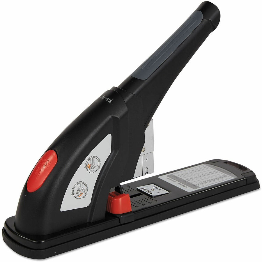 Universal Desktop Stapler, Red, Metal, 200 Sheet, Non-skid Base, UNV43048