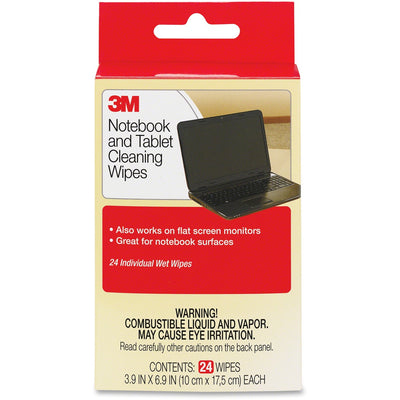 3M Notebook Screen Cleaning Wipes, 24 / Pack, MMMCL630
