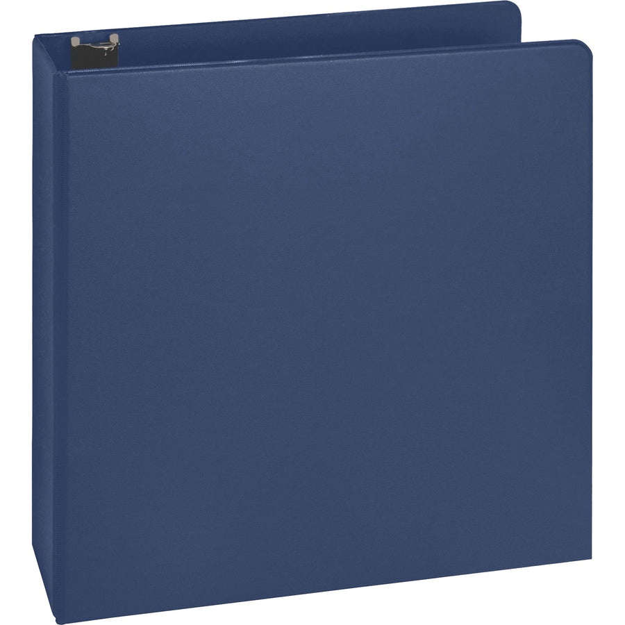 Business Source Basic Round Ring Binders, Dark Blue, 8 1/2" Width x 11" Length, 12EA/CT — view 1