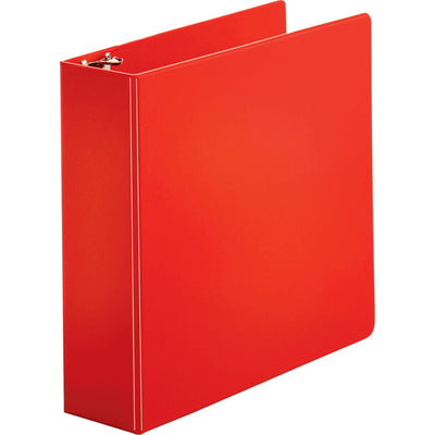 Business Source Basic Round Ring Binders, Red, 8 1/2" Width x 11" Length, 12EA/CT — view 1
