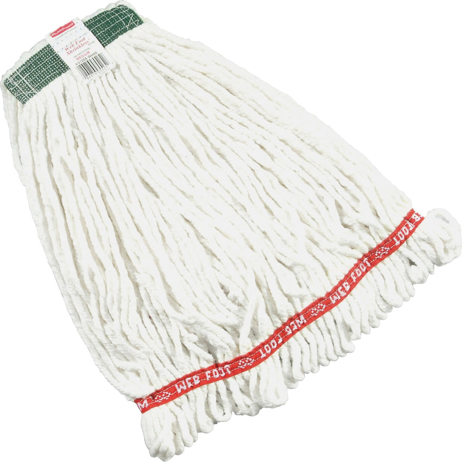 Rubbermaid Commercial Web Foot Shrinkless Wet Mop, White, 6EA/CT — view 1