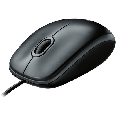 Logitech B100 Optical USB Mouse, Black, LOG910-001439