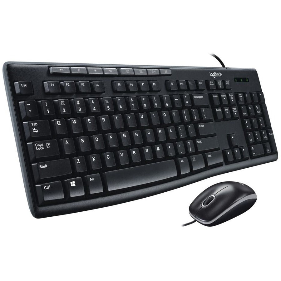 Logitech MK200 Media Corded Keyboard and Mouse Combo, Media Combo, LOG920002714