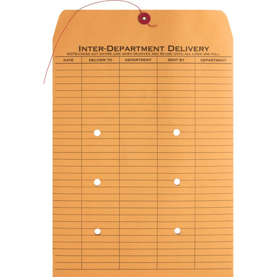 Business Source 2-sided Inter-Department Envelopes, Kraft, 100 / Box — view 1