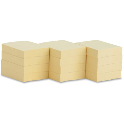 Business Source Yellow Repositionable Adhesive Notes, 1 Pack — view 1