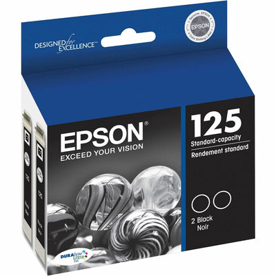 Epson DURABrite 125 Original Inkjet Ink Cartridge - Black - 2 / Pack, EPST125120-D2