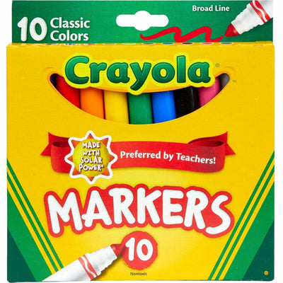 Crayola Classic Colors Broad Line Markers, 10 / Set, CYO587722