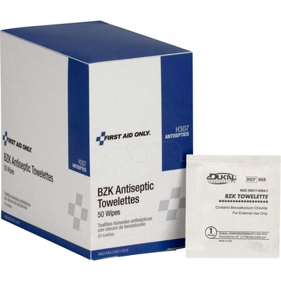 First Aid Only BZK Antiseptic Towelettes, 1 Box — view 1