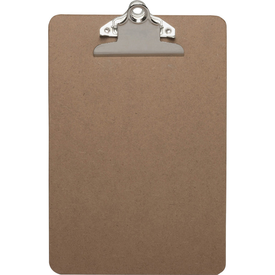Business Source Mini Clipboard with Standard Metal Clip, Brown, 6" Width x 9" Length, 12EA/BX 4BX/CT — view 1