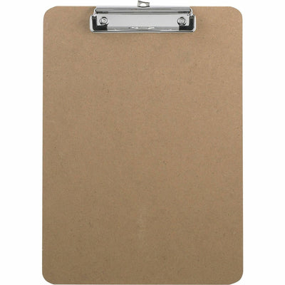 Business Source Flat Clip Clipboard, Brown, 9" Width x 12 1/2" Length, 6EA/BX 8BX/CT — view 1