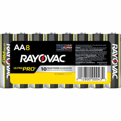 Energizer Holdings Rayovac Ultra Pro Alkaline AA Batteries, 1 Pack, RAYALAA8J