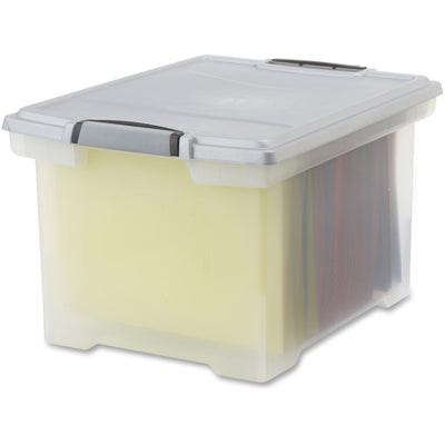 ERA Storex Tote Clear Storage Box with Lid, Silver, 1 / Carton, STX61530U01C